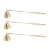 3pcs Candle Snuffer Golden Iron Plating Bell Shaped Long Handle