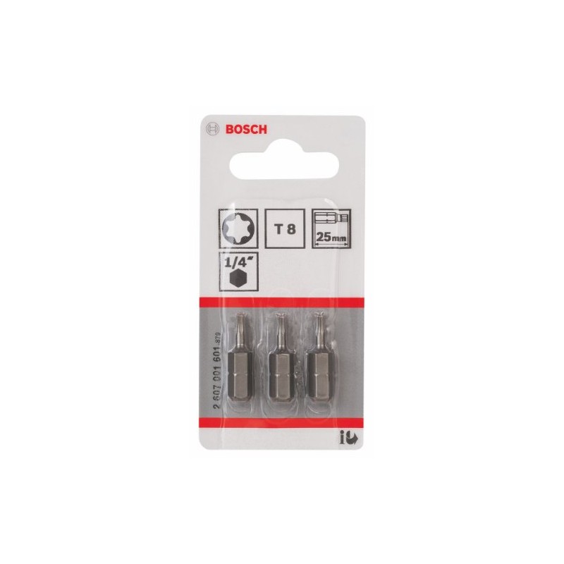 Bosch Torx T8 Screw Tip, 25mm Extra Hard