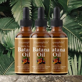 Gypsophila Batana Oil with Rosemary for Hair Growth - Reduces Hair Loss and Detoxes Your Scalp (30 mL) for All Hair Types - Quantity: 3 Bottles