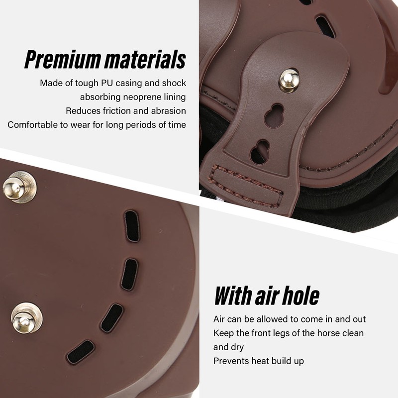 Horse Leg Guard Shock Absorption Protective Lightweight Adjustable Horse Front