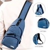 Bluelander Mochila Cruzada Antirrobo Impermeable, Bolso de Pecho para Hombre,