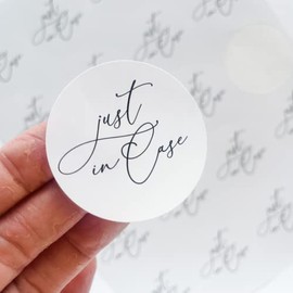 Just In Case Sticker for Weddings or Events - Hangover Kit Sticker - Sticker for Hangover Kits, Hotel Welcome Bags, or Party Favor Bags