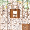 BATHRINS 96 Pcs Stencils Set for Painting Reusable Stencil Crafts