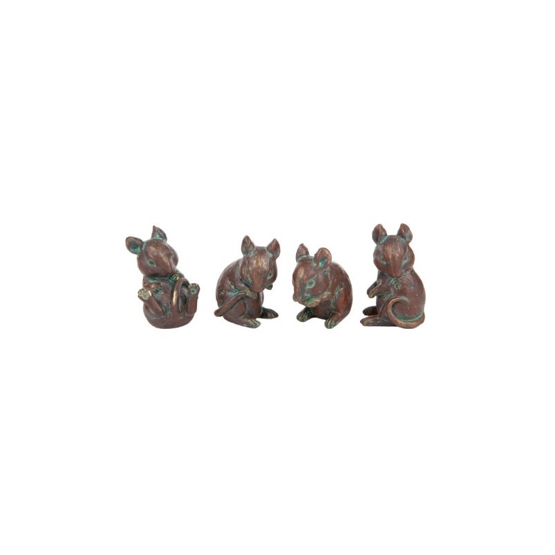 London Ornaments LO7512076 Mice (Set of 4)