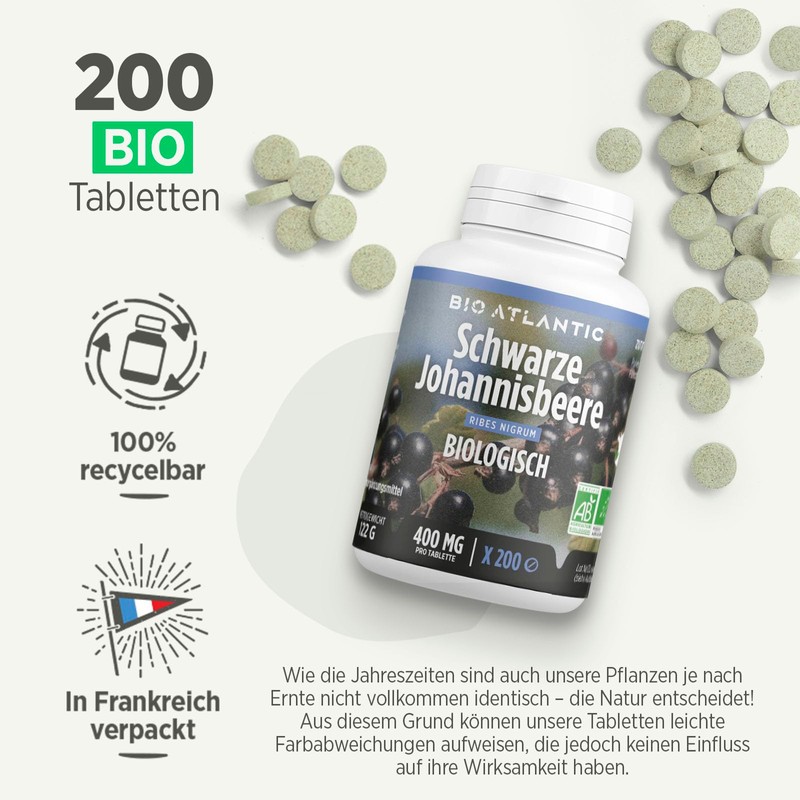 Organic Blackcurrant 1200 mg per Day - Blackcurrant - 200