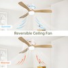 Donext 52" Flush Ceiling Fan Indoor, 3-Timer with Quiet Energy