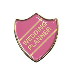 Capricornone Wedding Planner Pink School Shield Badge