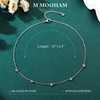 M MOOHAM Silver Flower Necklace for Women - Dainty Sunflower