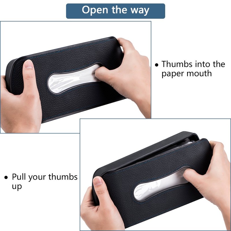 FMS Multifunctional Car Tissue Box With Card Slot Car Back