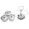 Spice Rack Kitchen Stainless Steel Seasoning Pots Condiment Set Rotating