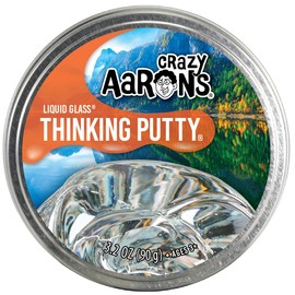 Crazy Aaron's Thinking Putty - Liquid Glass - See-Through Putty for Kids and Adults in a 4" Tin - Creative and Endless Fun, Stress Relief Therapy Toys, Never Dries Out