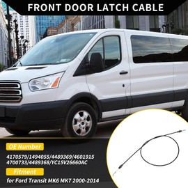 Hihaha Side Door Outer Handle Cable 4170579 Left and Right Door Handle Latch Cable Fit for Ford Transit MK6 2000-2006 Transit MK7 2006-2014 (for Medium & Long Wheel Base)