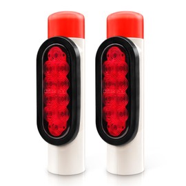 NeaLia Boat Trailer Guide Lights, IP67 Waterproof Boat Trailer Guide Pole Light, 12V LED PVC Pipe Lights for Guide ons Post Sealed Submersible Turn Signal Brake Marker Reverse (2PCS)