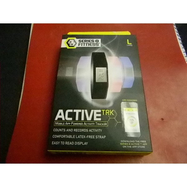 Series-8 Fitness ACTIVEtrk Mobile App Powered Tracker (L, Black)