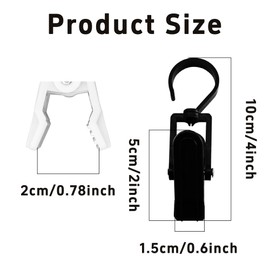 PDETVEO 24 PCS Super Strong Laundry Hooks, Plastic Clothes Pins Swivel Hanger Clips for Beach Towel, Home Travel/Kitchen Office(12pcs Black & 12pcs White)