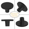 BIGLUFU 30mm Drawer Knobs, 12 Pieces Black Kitchen Cabinet Knobs,