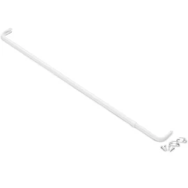 ACHIM Fantasia 18-28 inch Adjustable Width Single Curtain Rod for Windows with Brackets & Hardware - Easy to Install, White