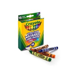 Crayola 52-3281 Large Washable Crayons Assorted Colors 16 Count (Pack of 2)