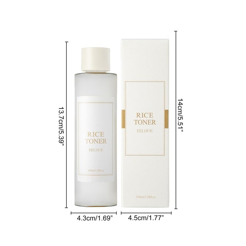 Rice Toner for Clear, Even Complexion with Brown Rice Extract,