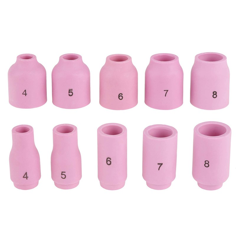 49pcs/set Gas Lens Alumina Nozzles Cups Collets Accessory Kit for