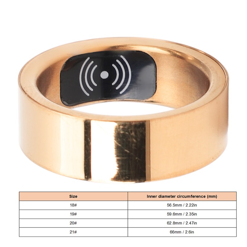 Bluetooth 5.0 Smart Health Ring IP68 Waterproof Stainless Steel Multifunctional
