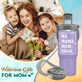 Gifts For Mom - Birthday Christmas Gift for Mom Mama Wife Her Grandma Sister - Mothers Day Gift From Daughter Son Husband - 30oz Tumbler With Handle & Straw Lid - Travel Mug Holder Friendly