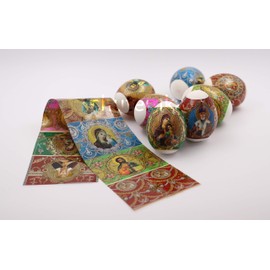 Ukrainian Thermo Heat Shrink Sleeve Decoration Easter Egg Wraps Pysanka Set - for 7 Easter Eggs (Faberge)