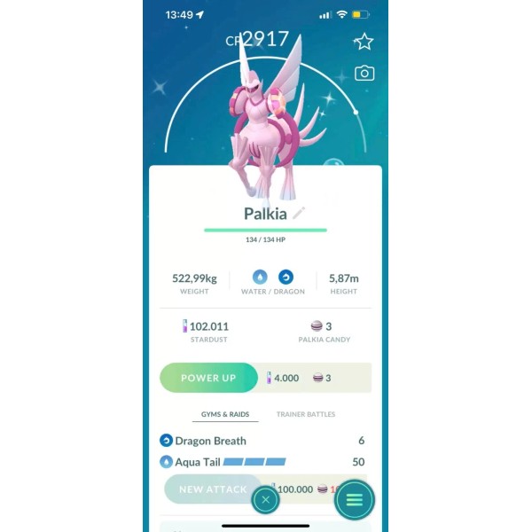 Pokémon Go - Shiny Palkia Origin - Mini P T