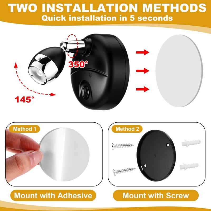 Hortsun 6 Pcs Mini Battery Operated Spotlights with 3 Remote