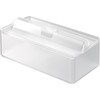 Yamazaki 3126 Paper Towel Case with Tray Lid, Clear, Approx.