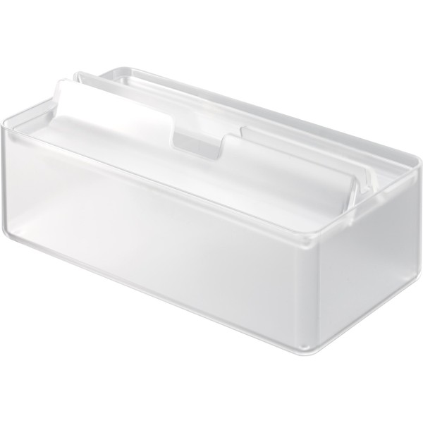 Yamazaki 3126 Paper Towel Case with Tray Lid, Clear, Approx. W 10.4 x D 5.3 x H 3.9 inches (26.5 x 13.5 x 10 cm), Smart Smart Tissue Case, Soft Pack Compatible, Box Type Compatible