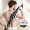 4PCS Zenbody Toalla Exfoliante Japonesa, Doble Cara con 4 Ganchos