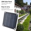20W Monocrystalline Solar Panel with Garden Pond Fountain DC12V Pump