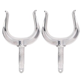 2 Pcs Stainless Steel Oar Lock Oarlock Rowlock, 1/2in Shaft Universal Fit Heavy Duty Boat Paddle Holders, U Cup Open Mouth Design Rowlock Oarlock for Shaft Marine Yacht