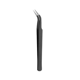Eyelash Extension Tweezers, Eyelash Tweezers, Stainless Steel, Professional Precision Viewer, Black Tip G2