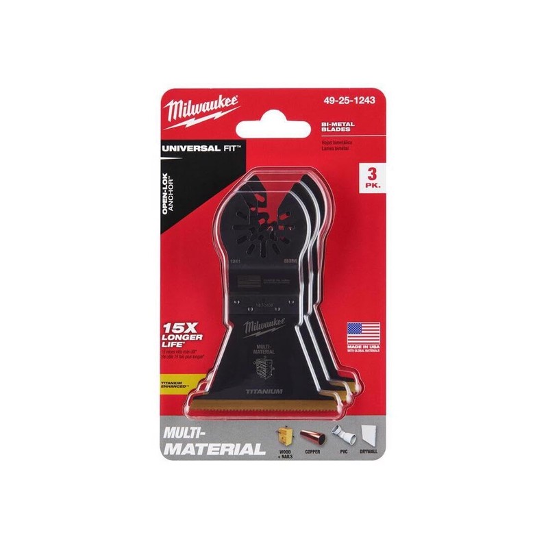 Milwaukee Electric - Open-LOK 2-1/2 Titanium Enhanced BI-Metal Multi-M