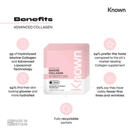 Advanced Collagen Supplement by Known Nutrition with Vitamin C | Liposomal Technology | 28 One-a-Day 5g Collagen Sachets | Supporting Hair, Skin & Nails | Summer Fruits (28 Day Supply)