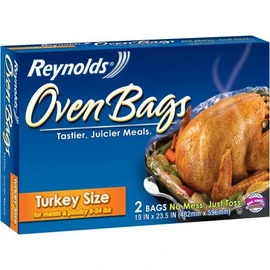 Reynolds Turkey Size Oven Bags, 2 ct Plastic (FOR MEATS AND POULTRY 8 TO 24 LBS) by Reynolds
