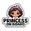 Baby on Board Car Sticker, 6.5 x 5.5 inches Princess