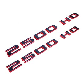2pcs 2500HD 2500 HD Emblem Side Door Badge 3D Letter Nameplate Replacement for 2020-2023 Silverado (Redline)