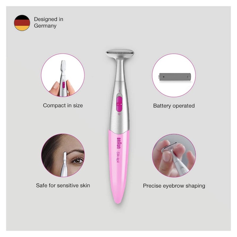 Braun Silk-épil FG1100 Precision Bikini and Eyebrow Trimmer Pink One