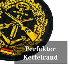 Café Viereck ® German Army Army Beret Badge Patch Embroidered with Velcro – 8.5 cm High (Marine Infantry)