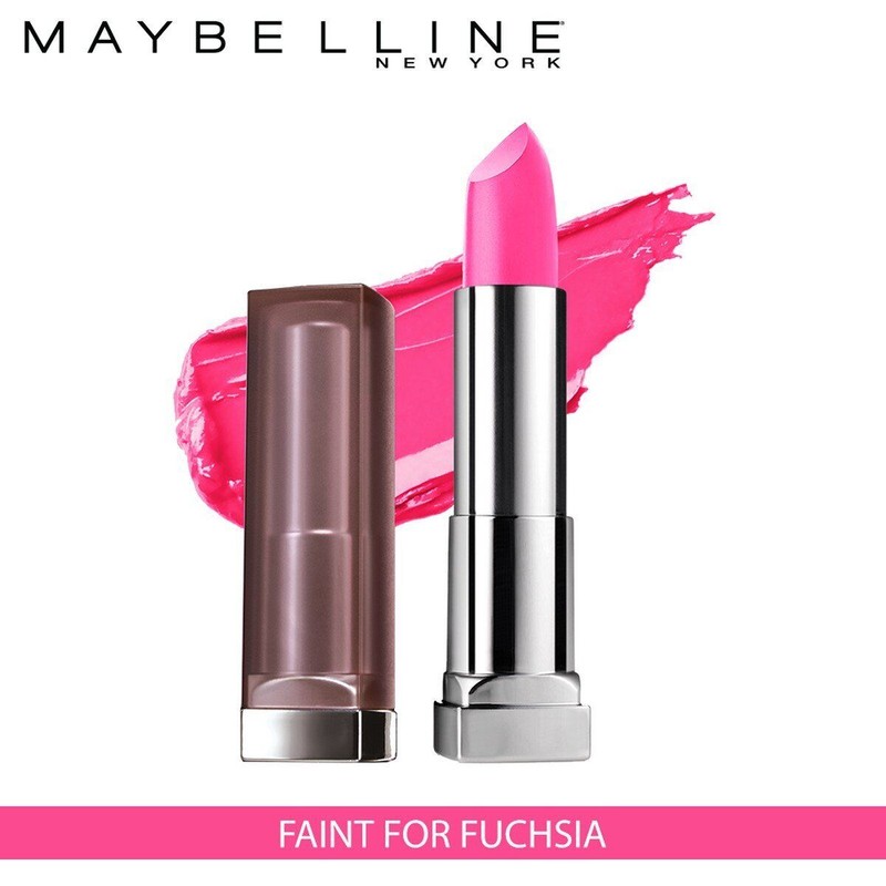 Maybelline Color Sensational Creamy Matte Lipstick, Faint For Fuchsia, 0.15