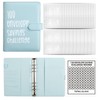 ZONJIE Ring Binder Set, 100 Envelopes Saving Challenge, Money Saving