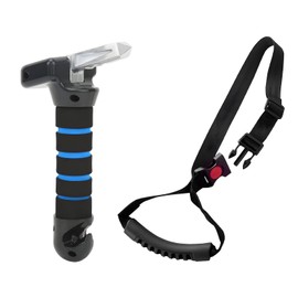 DALAETUS 2 Pcs Car Door Handle Set, Portable Car Handle, Car Door Latch Handle, 1 Multifunctional 3in1 Car Door Assist Handle and 1 Snap-on Car Handle for Seniors and Handicapped