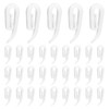 HonGien Pack of 100 Curtain Hooks Plastic White Curtain Hooks