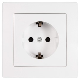 MC Power - Pack of 18 Sockets with Frame | Flair | Wall Sockets with Cover Frame in Set, Clamp Connection, Matt White