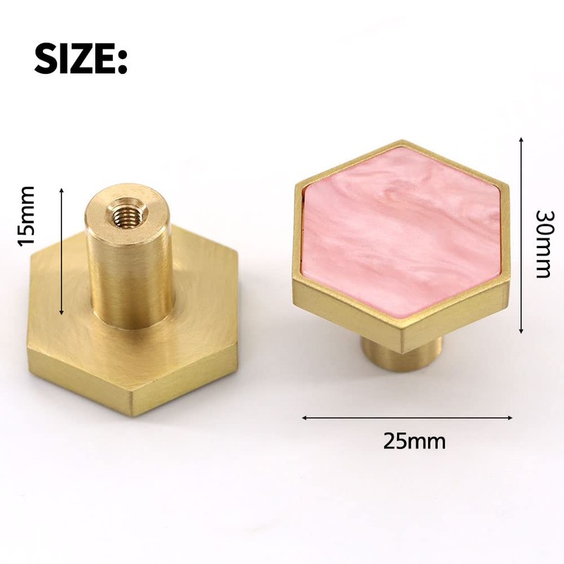 EVERGD 25mm Pure Copper Handle Shell Brass Gold Wardrobe Kitchen