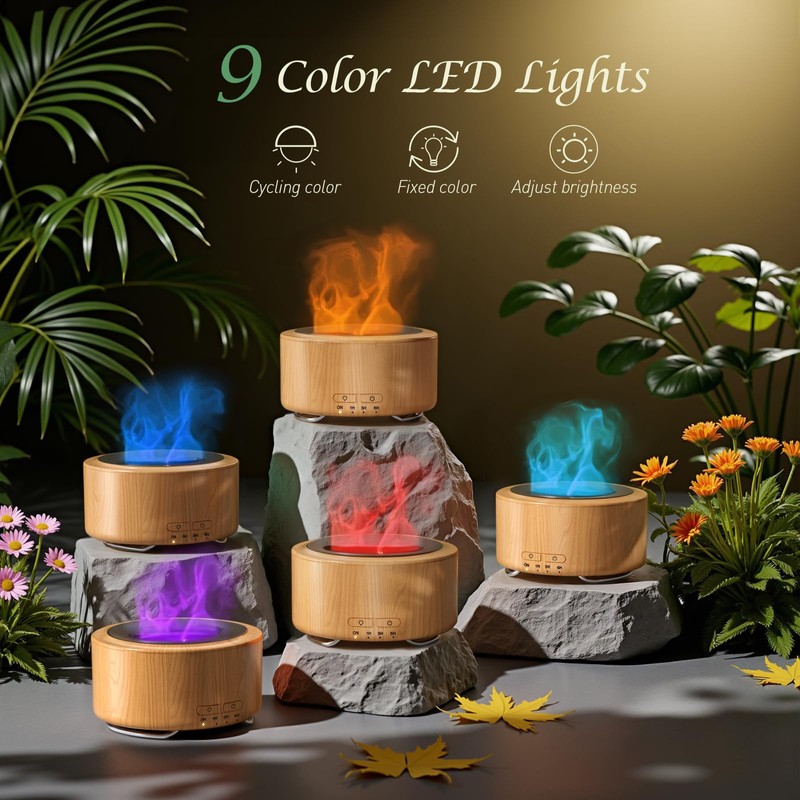 SOLEILHOME Essential Oil Diffuser for Home: 500ML Aroma Diffuser with