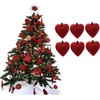 Christmas Tree Decoration Baubles Snowflakes Droplet Garland Heart Set 35pc